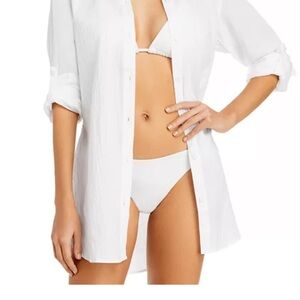 NWT Tommy Bahama White Button-Up Shirt Cover Up